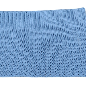 Αφράτη μωρουδιακή χειροποίητη κουβέρτα 100% ακρυλική 113cm x 80cm - ΜΠΛΕ - αγόρι, κουβέρτες