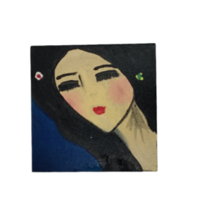Κορίτσι 3 - ζωγραφισμένα στο χέρι, mdf, αδιάβροχο, ξύλινα σουβέρ