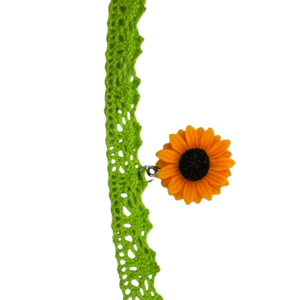 Δαντελένιο choker με 2 διαφορετικά σχέδια - ύφασμα, λουλούδι, ατσάλι, φθηνά - 5