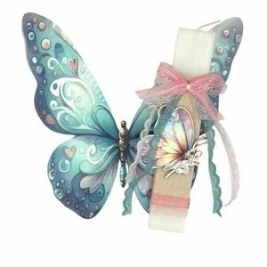 Λαμπάδα Butterfly blue - κορίτσι, λαμπάδες, σετ, μονόκερος, για παιδιά