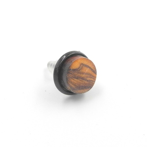 Σκουλαρίκι ανδρικό αυτιού χειροποίητο μοναδικό απο ξύλο ελιάς_024 , Ø 0,9 εκ. - ξύλο, minimal, καρφωτά