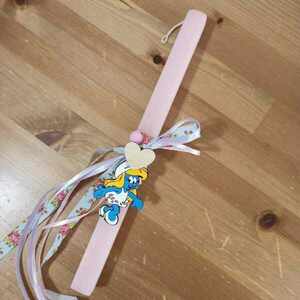 λαμπάδα Στρουμφίτα ροζ 30 cm - κορίτσι, λαμπάδες, για παιδιά, για μωρά - 2