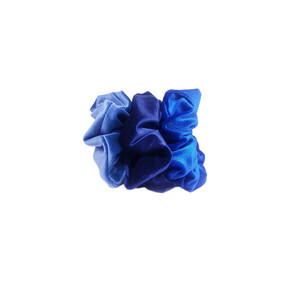 Βελούδινα λαστιχάκια μαλλιών τύπου scrunchies μπλε απόχρωση - ύφασμα, βελούδο, λαστιχάκια μαλλιών - 4