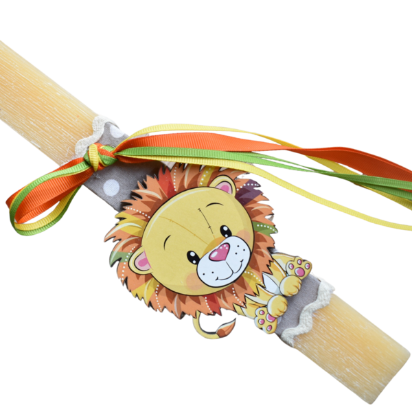 Λαμπάδα λιοντάρι - αγόρι, λαμπάδες, για παιδιά, ζωάκια, για μωρά - 3