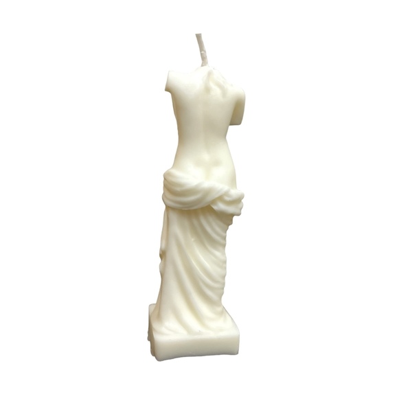Φυτικό κερί σόγιας άγαλμα Αφροδίτης λευκό 11,5Χ3,5 εκ. - κεριά, κερί σόγιας, vegan κεριά - 2