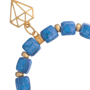 Κεραμικό Βραχιόλι σε Μπλε Χρώμα| The Gem Stories Jewelry - ασήμι, ημιπολύτιμες πέτρες, επιχρυσωμένα, χεριού, αυξομειούμενα - 2