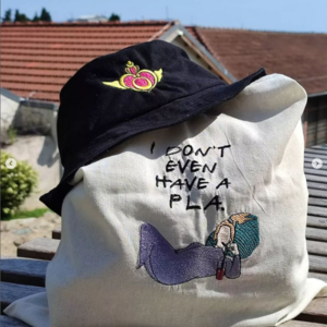 Πάνινη τσάντα Tote Bag με κέντημα Phoebe Buffay 2 - ύφασμα, ώμου, tote, πάνινες τσάντες - 2