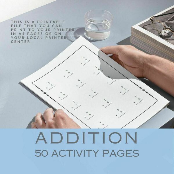 Εκτυπώσιμο βιβλίο πρόσθεσης με πράξεις με αριθμους 1-9 σε Α4 διαστάσεις - φύλλα εργασίας - 3