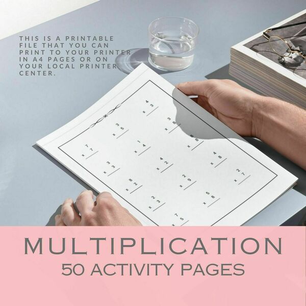 Εκτυπώσιμο βιβλίο πολλαπλασιασμού με πράξεις με αριθμους 1-9 σε Α4 διαστάσεις-Αντίγραφο - φύλλα εργασίας - 3