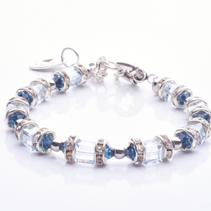 Βραχιόλι Allover σε Μπλε Αποχρώσεις| The Gem Stories Jewelry - ημιπολύτιμες πέτρες, ατσάλι, επιροδιωμένα, χεριού, αυξομειούμενα - 2
