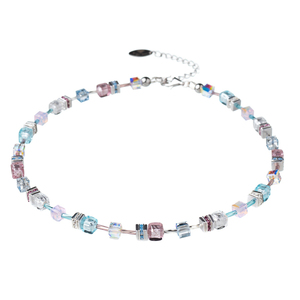 Κολιέ Murano με Κρύσταλλα | The Gem Stories Jewelry - ημιπολύτιμες πέτρες, κοντά, plexi glass, ατσάλι, επιπλατινωμένα