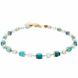 Κολιέ από Αχάτη σε Αποχρώσεις Ανοιχτό Μπλε | The Gem Stories Jewelry - ημιπολύτιμες πέτρες, επιχρυσωμένα, κοντά, ατσάλι - 2