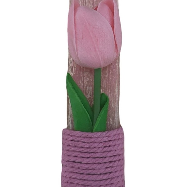 Λαμπάδα Τουλίπα Ροζ - λουλούδια, λαμπάδες, αρωματικές λαμπάδες, για εφήβους - 2