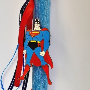 Λαμπάδα αρωματική μπλε 26εκ Superman - αγόρι, λαμπάδες, για παιδιά, σούπερ ήρωες - 2