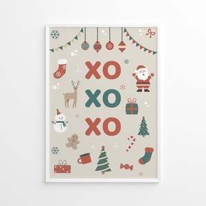 A4 Αφίσα | Χριστουγεννιάτικο Πόστερ | Χριστούγεννα, Άγιος Βασίλης, Χειμώνας | Πόστερ Ελληνικά | Πόστερ για παιδικό δωμάτιο | Αγόρι - Κορίτσι - κορίτσι, αγόρι, αφίσες