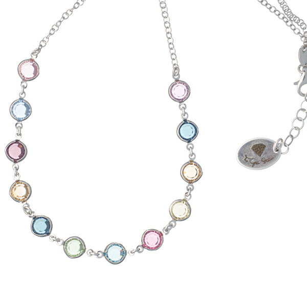 Κολιέ Κόντό με χρωματιστά κρύσταλλα - Ασημί | The Gem Stories Jewelry - ασήμι, ημιπολύτιμες πέτρες, ασήμι 925, κοντά, επιπλατινωμένα - 2