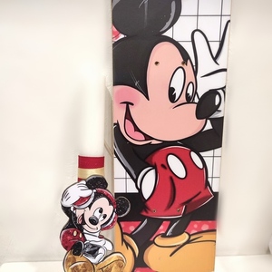 Πασχαλινή Λαμπάδα Λευκή Mickey Mouse με διακοσμητικό κάδρο 35*12cm - αγόρι, λαμπάδες, για παιδιά, ήρωες κινουμένων σχεδίων, για μωρά - 2