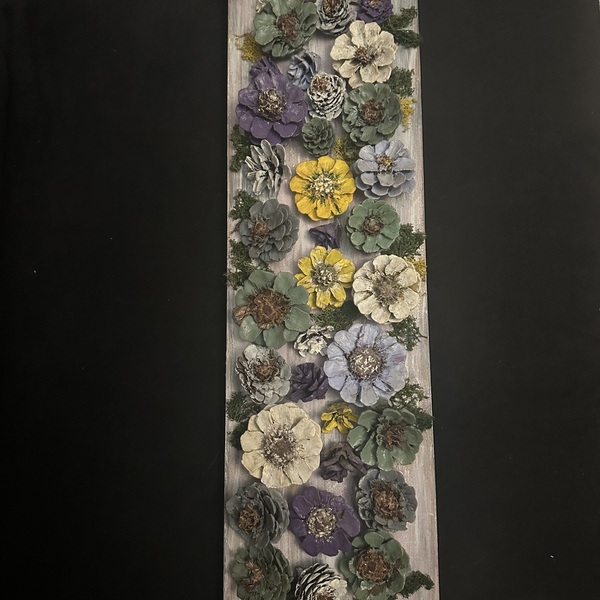 Λουλούδια απο κουκουνάρια - διακοσμητικά, πίνακες ζωγραφικής - 2