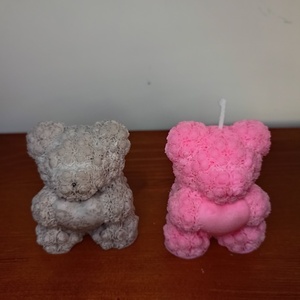 Αρκουδάκι Αγάπης - αρωματικά κεριά, βάπτισης, soy candle - 3