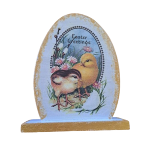 Πασχαλινο ξυλινο διακοσμητικο "Easter greetings" διαστασης 10Χ3Χ12,5 εκατ. - διακοσμητικά, για παιδιά, για ενήλικες, για εφήβους, ζωάκια - 2