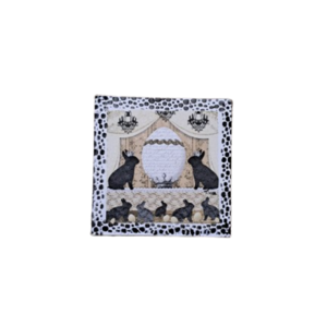 Πασχαλινο κανδρακι σε καρτολινο "μαυροι λαγοι" διαστασης 20Χ20 εκατ. - διακοσμητικά, για ενήλικες, για εφήβους, ζωάκια