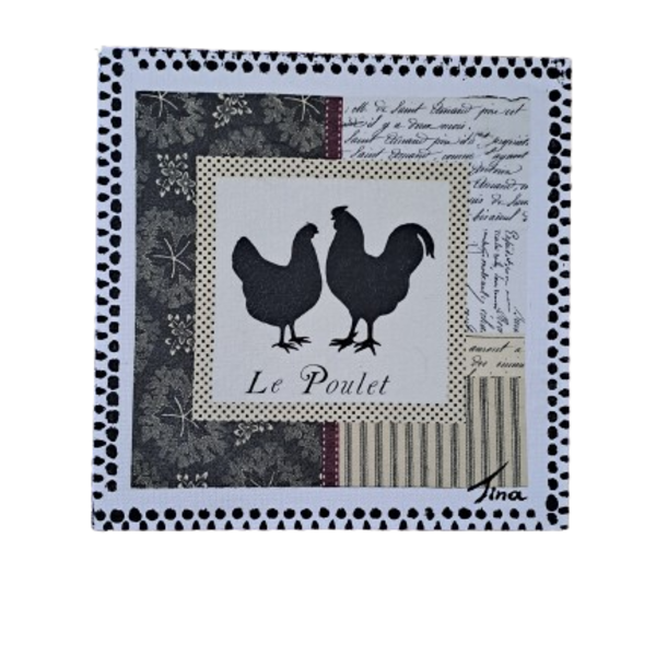 Πασχαλινο κανδρακι σε καρτολινο "le poulet" διαστασης 20Χ20 εκατ. - διακοσμητικά, για ενήλικες, για εφήβους, ζωάκια - 2