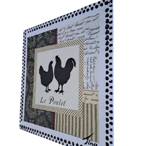 Πασχαλινο κανδρακι σε καρτολινο "le poulet" διαστασης 20Χ20 εκατ. - διακοσμητικά, για ενήλικες, για εφήβους, ζωάκια - 3
