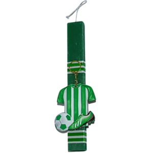Πασχαλινή λαμπάδα ποδοσφαίρου πράσινη - αγόρι, λαμπάδες, για παιδιά, για εφήβους, σπορ και ομάδες