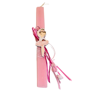 Λαμπάδα μπαλαρίνα ροζ πλακέ ξυστή 30 εκ. - κορίτσι, λαμπάδες, μπαλαρίνες, για παιδιά, για εφήβους
