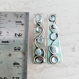 "Ανδρομάχη" καρφωτά σκουλαρίκια - ασήμι 925, αλπακάς, καρφωτά, μικρά - 3