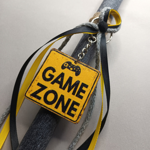 Λαμπάδα αρωματική γκρι σκούρο με μπρελόκ GAME ZONE - αγόρι, λαμπάδες, για εφήβους, games - 4
