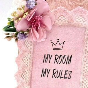 Αρωματική λαμπάδα "My room, my rules" 30x10x3 - κορίτσι, λαμπάδες, για παιδιά, για εφήβους, πριγκίπισσες - 2