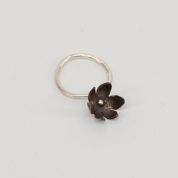 Δαχτυλίδι με λουλούδι - ασήμι 925, λουλούδι, σταθερά - 4