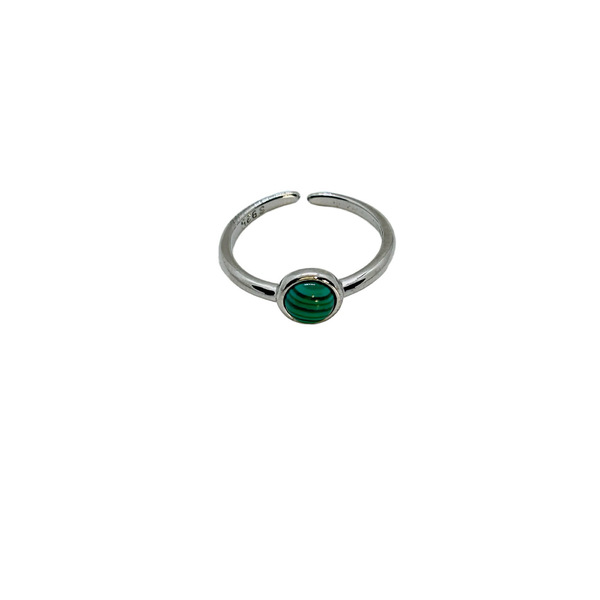 Δαχτυλίδι ασήμι 925 με πράσινη πέτρα. - ημιπολύτιμες πέτρες, επάργυρα, αυξομειούμενα