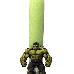 Πασχαλινή λαμπάδα αγόρι Hulk - αγόρι, λαμπάδες, με ξύλινο στοιχείο