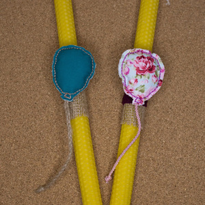 Πασχαλινή λαμπάδα από μελισοκέρι με μαγνητάκι μπαλόνι - κορίτσι, λαμπάδες, αγορίστικο, για παιδιά - 2