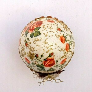 Διακοσμητικό φλοράλ αυγό σε ξύλινη βάση 12x7x7 - λουλούδια, αυγό, διακοσμητικά, άνοιξη - 4