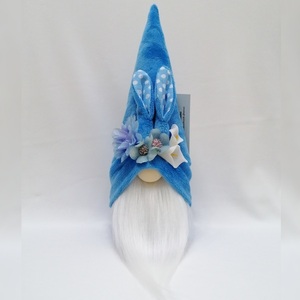 Ανοιξιάτικο νανάκι Μπλε με λουλούδια - ύφασμα, διακοσμητικά - 3