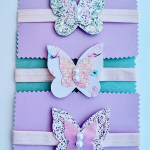 Παιδική κορδέλα μαλλιών Glitter Butterfly - γκλίτερ, πεταλούδα, headbands