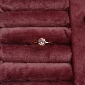 Δαχτυλίδι ατσάλι με ζιργκον "so pretty" μέγεθος 8 - επιχρυσωμένα, ατσάλι, σταθερά, φθηνά - 3