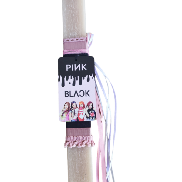Λαμπάδα πλακέ αρωματική Blackpink μπεζ 32εκ - κορίτσι, λαμπάδες, για παιδιά, για ενήλικες, για εφήβους - 2