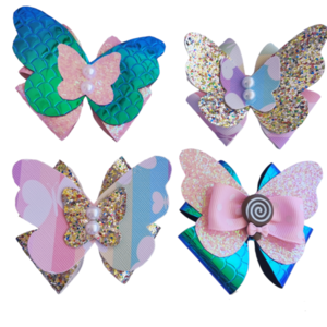 Παιδικά κλιπς μαλλιών Glitter Butterfly - κορίτσι, πεταλούδα, για τα μαλλιά, hair clips - 2
