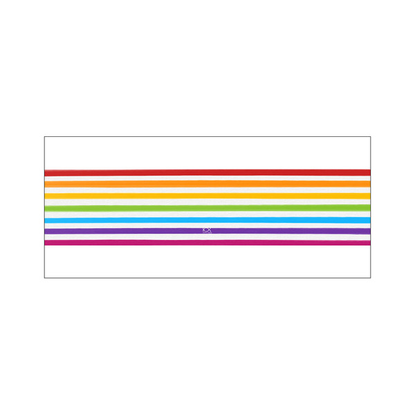KDK • PROUD SCARf ( White Rainbow Stripes ) - unisex, φουλάρια
