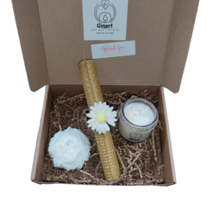 Giftbox πασχαλινό με αρωματικά προϊόντα και λαμπάδα μελισσοκέρι - gift box 2 - διακοσμητικά, για ενήλικες, νονοί, αρωματικό χώρου