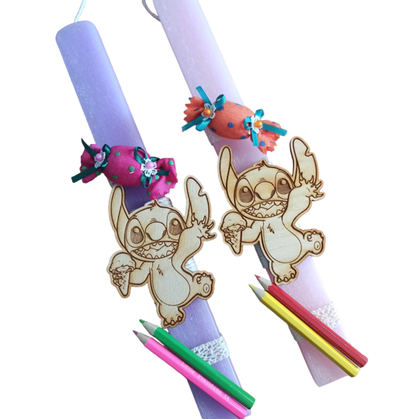 λαμπάδα Στιτς με color me μαγνητάκι 30 cm ( stitch ) - κορίτσι, λαμπάδες, για παιδιά, ήρωες κινουμένων σχεδίων
