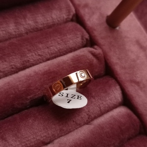 Δαχτυλίδι ατσάλι ροζ χρυσό "βίδες" μέγεθος 7 - επιχρυσωμένα, ατσάλι, ζιργκόν, σταθερά - 5