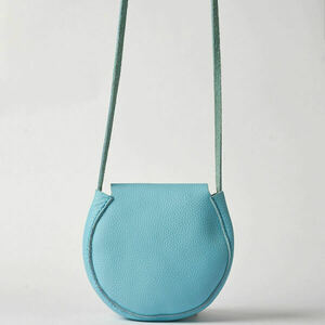 Γυναικεία χειροποίητη τσάντα ώμου Toya από δέρμα σε γαλάζιο χρώμα - δέρμα, χιαστί, all day, μικρές - 3
