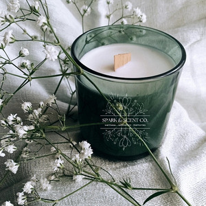 Αρωματικό κερί σόγιας ''Spring Breeze'' - Αρωμα Narcisso & Loto Bianco, 280γρ. - αρωματικά κεριά, κεριά, φυτικό κερί, κερί σόγιας - 2