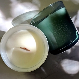 Αρωματικό κερί σόγιας ''Spring Breeze'' - Αρωμα Narcisso & Loto Bianco, 280γρ. - αρωματικά κεριά, κεριά, φυτικό κερί, κερί σόγιας - 3