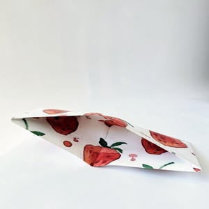 Eco-friendly πορτοφόλι τσέπης φράουλες/ Paper Wallet strawberries - χαρτί, πορτοφόλια, δώρο γεννεθλίων - 4